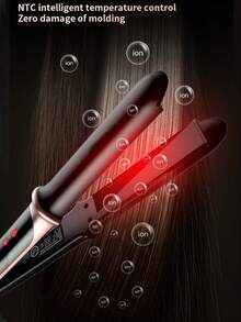 PinkSings 2 In 1 Hair Straightener Hair Curler With LCD Display, Ceramic Hair SStraightening Curling Iron, 4 Temperature Settings 160-220°C Flat Iron For All Hair Type