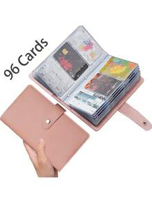 Porte-carte personnalisé, organisateur de cartes de visite professionnel, organisateur de journal de bureau. Peut contenir 96 cartes. Étui noir ou rose avec fermeture à pression. Organiseur de carte d'identité, porte-carte de visite en PU. Nouveau porte-licence, porte-carte, porte-monnaie, porte-carte de crédit, porte-carte de femme, porte-photographie, portefeuille mini pour homme et femme - Multicolore - Voir 2