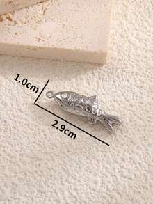 1 件不锈钢鱼形吊坠，适合 DIY 珠宝制作、项链、手链、手机吊饰、钥匙扣 - 魚 - 查看 10