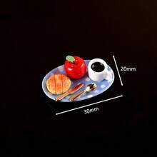 Dollhouse Miniature Food Play Coffee Sandwich Cake Beverage Set Mini Restaurant Breakfast Afternoon Tea Desktop Decoration