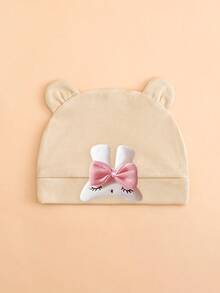 1pc Newborn Cute Rabbit Design Soft Warm Baby Hat, Suitable For Baby Boys And Girls, Everyday Wear All Seasons - Multicolor - View 6