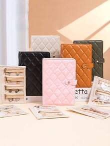 1pc Travel Jewelry Organizer Case, Jewelry Storage Book Ring Binder With Clear Zipper Velvet Jewelry Pouches Bags For Rings,Necklace,Earrings, Gifts For Women-Cream White