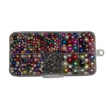 Máquina De Instalación Manufacturado De Perla Faux, Máquina De Fijación De Remaches Con 1000 Unidades En 5 Tamaños De Perlas De Imitación Redondas Y Remaches De Perlas De Imitación Para Sombreros / Zapatos / Ropa / Bolsos - Beis - Ver 15