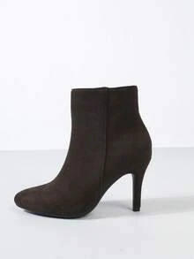 Timesize Fall/Winter Ankle Boots, Fashion Boots, High Heel Boots, Super High Heel Boots,Kitten Heel Boots,Stiletto Heels - Chocolate Brown - View 8