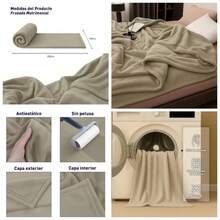 Cobija Matrimonial, Franela de Alta Calidad, Frazada Cmoda y Calientita Tejido Suave y Clido, Manta de Polister Ultrasuave, Calidad Premium 2, Marino, Matrimonial - Matrimonial + Perla - Ver 1