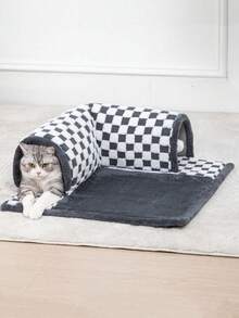 1pc Soft & Comfortable Cat Tunnel Cat Bed, All-In-One Cat Playground And Sleeping Sofa, Suitable For Small, Medium And Large Cats