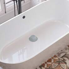 Capteur de cheveux pour drain de baignoire, capteur de cheveux de douche en silicone premium, 1 paquet de bouchon de cheveux pliable pour drains à clapet et drains standard de douche, baignoire, salle de bain, évier