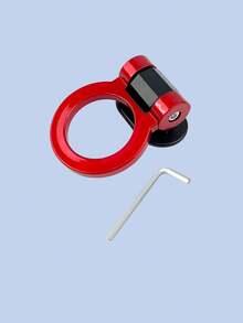 Universal ABS Decorative Trailer Hook – Stick-On Plastic Trailer Hitch Ring, U-Shaped & Triangle Design For Car Front/Rear Bumper, No-Drill Installation, Adjustable Racing Style Tow Hook Decal – Car Modification Accessory For SUV, Truck, Sedan, , Car Body Styling Upgrade - 彩色 - 查看 16