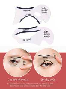 4pcs Eyeliner Stencil, Makeup Tool For Cat Eye, Smoky Eye, Eyeshadow Application,Makeup,Cheap,Room Decor,Vanity,Travel,Bedroom,Makeup Accessories,Cheap,Stocking Stuffers,Makeup,Makeup Tools,Cheap Stuff,Gifts,Gifts For Women,Christmas Gifts - Multicolor - View 2