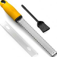 Professional Stainless Steel Lemon Zester & Grater - Premium Kitchen Tool For Cheese, Garlic, Ginger, Chocolate, Vegetables & Fruits | Dishwasher - Multicolor - View 6