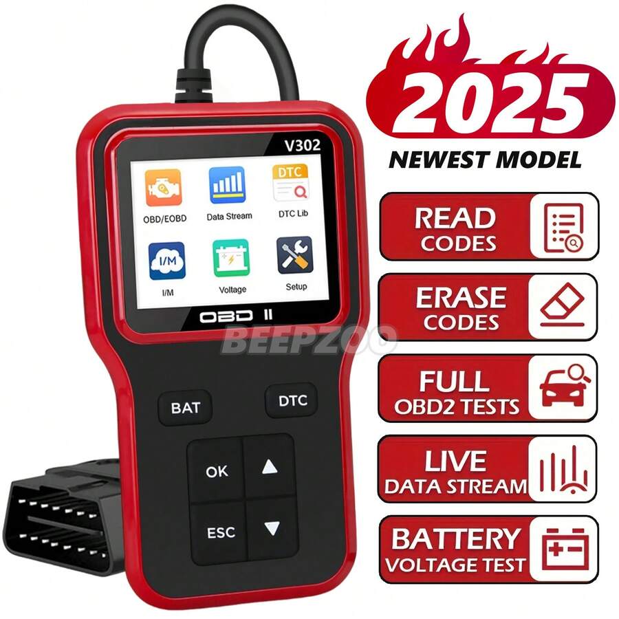 Oxygen Sensor Test Battery Voltage Scanner - OBD2 Scan Tool Diagnostic ...