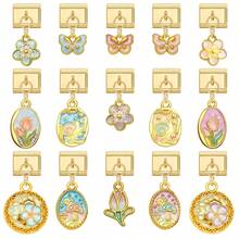 1 mặt dây chuyền vàng tự làm dạng mô-đun, bao gồm các yếu tố hoa, bướm, trái tim, mặt trăng, ngôi sao, phong cách thường ngày đô thị, thiết yếu cho Giáng sinh và Halloween, tông màu mùa thu, địa phương, thời trang thiết thực, phong cách Giáng sinh, thiết kế quyến rũ, trang sức thép không gỉ, đồ trang trí Giáng sinh - M293750 - Xem 1