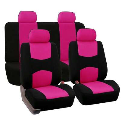 Juego completo de fundas de asiento de coche de tela: fundas de asiento de automóvil de ajuste universal, fundas de asiento delantero de respaldo bajo, funda de asiento trasero sólido, funda de asiento de coche lavable para SUV, sedán y furgoneta gris
