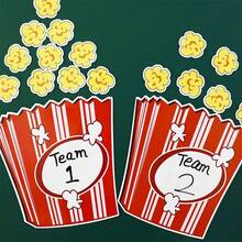 Quixorblex 1/2 张可重复使用的爆米花形状贴纸,可爱爆米花桶设计,棋盘游戏道具,爆米花公告板装饰,公告板和白板可吸附,可擦写,返校和节日礼物用品,适用于教室、办公室、家庭、派对 - 彩色 - 查看 7