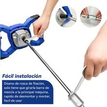 2520W Mezcladora Eléctrica De Pintura/cemento 6 Velocidade, Tamaño pequeño, peso ligero, fácil de agarrar, cómodo de sostener, fácil de operar con ambas manos, alta eficiencia y durabilidad, amplia gama de aplicaciones   Mezclador de Cemento Eléctrico, 1100Rpm, Mezclador de Cemento Portátil Eléctrico para Mezclar Lechadas de Cemento, Morteros, Pinturas y Alimentos - Tipo de Enchufe A USA (110-127V) - Ver 5