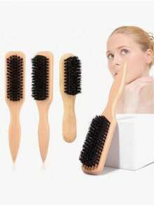 1pc Unisex Hair Comb/Beard Brush, Fragrance-Free Professional Hair Styling Comb, Gradient Comb And Haircut Cleaning Brush, Smooth Grooming Tool, Thick/Thin Hair Brush, Suitable For National Day, Bathroom Use, Scalp Massage, Back To School Season, Travel & Holiday, Daily Life, Also A Great Gift For Family And Friends - Multicolor - View 6
