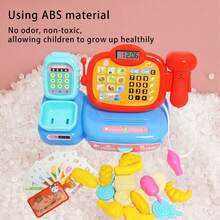 Kids Cash Register For Preschool, Pretend Play Shopping Store Playset, Cash Register Learning Toy, Pretend To Run A Shop, Develops Early Math Skills Learning Toys, Includes Toy Credit Card And Play Money