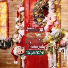 Christmas Hanging Arrow Signs Wooden Christmas Decorations Christmas Plaques Winter Christmas Door Decorations Country Christmas Farmhouse Home Decorations Holiday Wall Decorations Suitable For Door Porches Indoor Outdoor