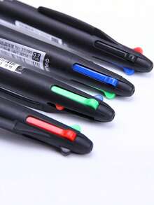 4-In-1 Retractable Ballpoint Pen - 4 Colors, Smooth Writing, Great For Office Supplies And Precision Writing, Essential Office Stationery | Ballpoint Pen Set | Smooth Writing Pen - Multicolor - View 11