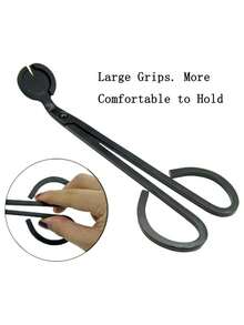 1 件黑色银色大号握把灯芯剪刀，带大号握把的蜡烛灯芯修剪器，握持更舒适，抛光不锈钢灯芯剪刀，易于蜡烛爱好者使用，万圣节、恐怖、秋季、节日、圣诞节、冬季、假日、节日、房间装饰、礼物 - 彩色 - 查看 12