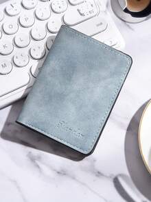 1/2 Peças Carteira de Couro Vertical Ultrafina Masculina, Bolsa de Cartão Minimalista de Dobra Dupla, Textura Semelhante a Camurça, Design de Múltiplos Compartimentos de Cartão, Usado para Armazenamento de Cartão Bancário e de Identificação, Bolsa de Armazenamento de Moedas de Dobra Vertical, Carteira de Cartão, Bolsa de Cartão de Crédito Masculina, Mini Carteira, Capa de Couro Multifuncional Ultrafina para Carteira de Motorista, Capa de Cartão de Identificação com Múltiplos Compartimentos