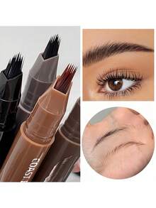 [Dual-Effect Eyebrow Pencil] Multi-Prong Brush Head Outlines Each Brow Hair Precisely, Simultaneously Fills In Hairline, Waterproof And Smudge-Proof. Realistic Hair Flow Technology Blends Naturally, Easy For Beginners, Dual-Ended Design Saves Time, 24-Hour Long-Lasting. Ideal Holiday Gift, Helps Unlock Flawless Makeup.