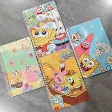 1 pieza/2 piezas Cuaderno de espiral A5 con diseño de alta calidad de Bob Esponja y Patricio Estrella, dedicado a estudiantes, para la temporada de regreso a clases, pequeños regalos para fans (estilo aleatorio)