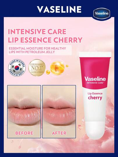 Vaseline [10 ml] Intensywnie pielęgnujący żel do ust 10 ml | Zaawansowana kuracja do ust | Z kwasem hialuronowym i mikrokropelkami | Głęboka regeneracja ekstremalnie suchych, popękanych ust | Maska do ust na noc | Wyprodukowano w Korei