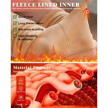 1 Pair Of Women's Winter Warm Fleece Lined Leggings. Winter Comfortable Fleece Leggings. Plus Size Available. Single Lining. Seamless Style. Fashionable And Comfortable Women's Clothing. Warm Style. Fashionable And Comfortable Women's Clothing. - 彩色 - 查看 7