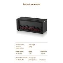 300ml Essential Oil Diffuser With Colorful Flame, Aromatherapy Machine, Air Humidifier, Auto-Off, - 黑色 - 查看 7