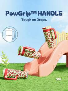 24oz Tumbler With Handle, Vacuum Insulated Stainless Steel Travel Mug And Straw, Vacuum Insulated Water Bottle, Insulated Cup, Reusable Stainless Steel Bottle - Keeps Drinks Cold Up To 24 Hours - Green - View 4