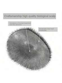 Men's Toupee Human Hair Short Buzz Cut PU Thin Skin Toupee Straight Transparent Biological Scalp Hair Toppers Toupee Piece Wig Invisible Hairpiece For Thinning Hair Or Bald Natural Look Hairpiece Natural Black Toupee For Men - SNatural - View 4