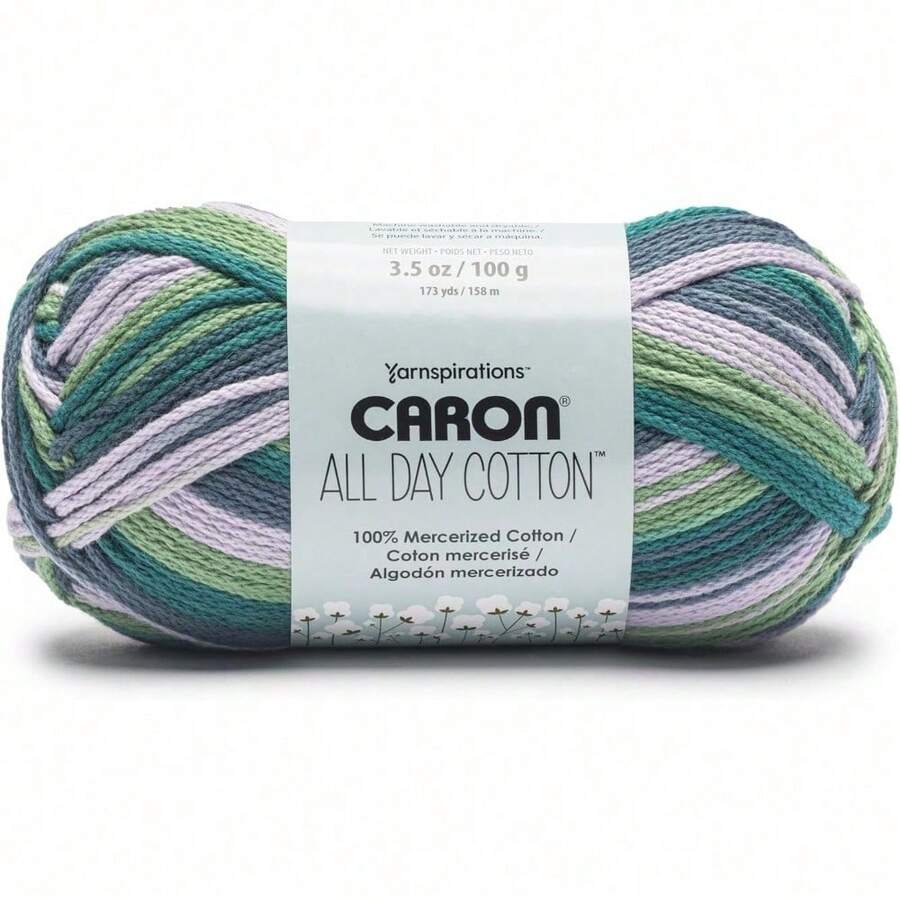 Premium Mercerized Cotton Yarn 3 Pack 173 Yards Each Soft Durable Knitting Crochet Thread Country Blue Color Quick-Dyeing Beginner Expert Use Scarves Blankets Home Decor Craft Projects - 椋鳥 - 查看 1