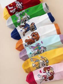 Paw Patrol 7 双可爱卡通汪汪队立大功系列袜子，彩色提花图案踝袜，运动袜，适合所有季节，欧美尺码，舒适透气，耐用，色彩丰富，适合日常穿着，优质面料，不闷热 - 彩色 - 查看 4