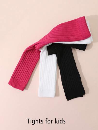 3 双女童简约百搭彩色竖条纹踝长紧身裤，柔软舒适，适合春秋季女童日常穿着