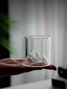 6PCS Christmas Mountain Whiskey Glasses, 180ml Creative Old Fashioned Rock Glasses, High Borosilicate Liquor Tumblers, Barware Set, Holiday Gifts, Christmas Decorations, Party Supplies, Drinkware