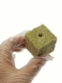 50/100/200 块岩棉块水培种植套件，无土植物发芽系统，非常适合农业生长，无需施肥，透气保湿植物启动块，圣诞节