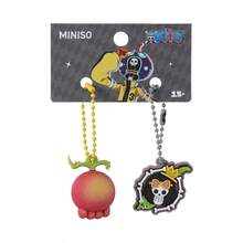 Miniso Mặt dây chuyền đôi 3D Trái ác quỷ Brook One Piece - Được ủy quyền sở hữu trí tuệ chính thức đảm bảo chất lượng, Thiết kế đôi bao gồm Trái ác quỷ & Dấu hiệu độc quyền của Robin, Chi tiết tinh tế (Đường nét trái cây rõ ràng/Biểu tượng nhân vật), Trang trí nội thất ô tô/Đồ trang trí để bàn văn phòng, Trang trí trang phục hàng ngày & Kỷ niệm tình cảm cướp biển (1 CÁI) - Hồng - Xem 6