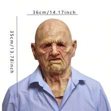 1 Peça Máscara de Látex Realista de Idosa, Máscara de Horror Suave de Velha Senhora para Fantasia de Halloween e Interpretação de Papéis