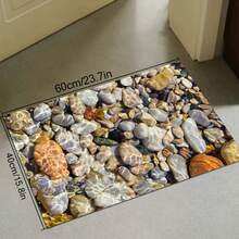 Kiesel Muster Bodenmatte, bequeme Stehunterlage, saugfähige rutschfeste leicht zu reinigende Badezimmermatte, geeignet für Küche, Esszimmer, Badezimmer, Eingangsbereich, Waschküche, Balkon, Wohnzimmer