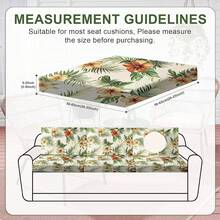 HANDONTIME 8Pcs Patio Cushion Covers Stretch Outdoor Couch Cover Cushions Outdoor Furniture Waterproof Patio Furniture Cover Pets Sofa Covers Washable (Khaki,Cover Only) - C:花葉 - 查看 11