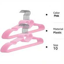10 piezas de perchas con forma de corazón antideslizantes, estantes de secado multifuncionales
