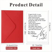 1pc Charming Greeting Cards For All Occasions - Perfect For Mother's Day, Valentine's, Birthdays & More - Includes Envelopes, Ideal For Sons & Daughters