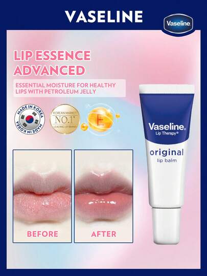 Vaseline [10ml] Intensive Care Lip Essence Gel 10ml | Advanced Lip Treatment | With Hyaluronic Acid & Micro-Droplets | Deep Repair For Extremely Dry, Cracked Lips | Overnight Lip Mask | Made In Korea