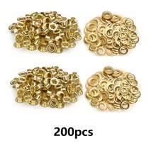 Mix Golden/Silvery/Bronze Grommets With Washer Leather Tool Kit Includes Installation And Hole Punching Tools For Art, Crafts & Sewing Supplies - 6mm - View 10