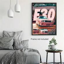 1 tấm áp phích BMW cổ điển không khung, tranh in BMW đen trắng cổ điển, tranh treo tường xe cổ điển, BMW cũ, người đam mê BMW, áp phích Youngtimer - Nhiều màu - Xem 4
