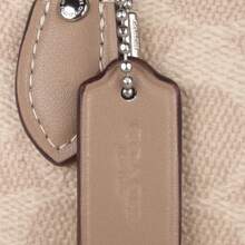 COACH 女士波士頓包枕頭包女包肩包斜挎包手提包沙黃色拼色生日禮物送女友送媽媽聖誕禮物生日禮物