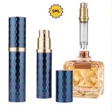 Perfume Travel Refillable Bottle,Bottom-Filling Perfumes Atomizer,Mini Cologne Dispenser, Portable Fragrances Sprayer Pocket Size Perfume Container For Women Men Cruise Trip Gift-F809SJ