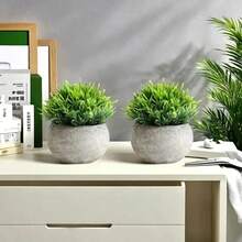 1/2 Stücke künstliche Gras Kugel Topfpflanzen, geeignet für Dekoration in Badezimmern, Fensterbänken und Büros. Multifunktionale künstliche Pflanzen, geeignet für Feierlichkeiten wie Hochzeiten, Muttertag und Vatertag. Süße Topfpflanzen