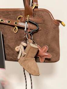 Yogodlns 绳结棒球钥匙扣吊坠蕾丝心形吊坠礼物彩色绳结钥匙扣创意钥匙圈女孩包包吊坠背包装饰汽车配件女士 - 彩色 - 查看 2